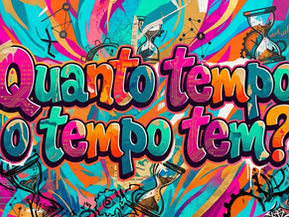 frase em arte estilo grafite dizendo quanto tempo o tempo tem