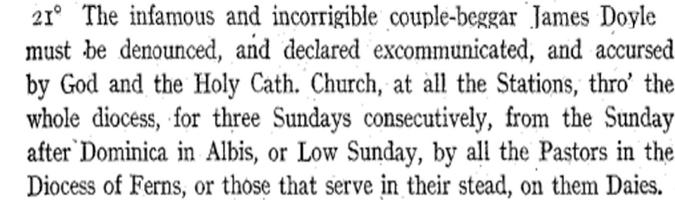 Figure 2: An indication of the Catholic Church's attitude to Couple Beggars (6)