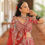 Thumbnail: Designer Red Bridal Lehenga Choli In Raw Silk