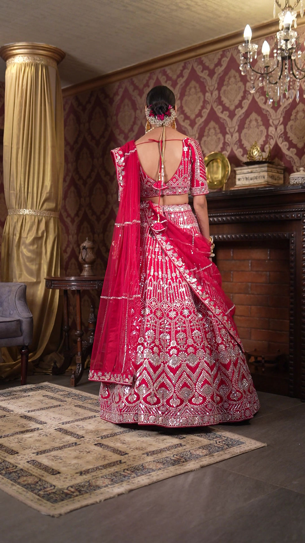Thumbnail: Stylish Mirror Work Bridal  Designer Lehenga choli