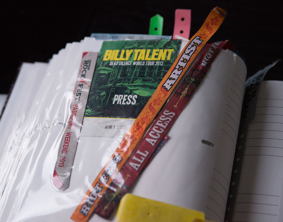 billy talent press pass - Riot Fest Artist bracelet and all access