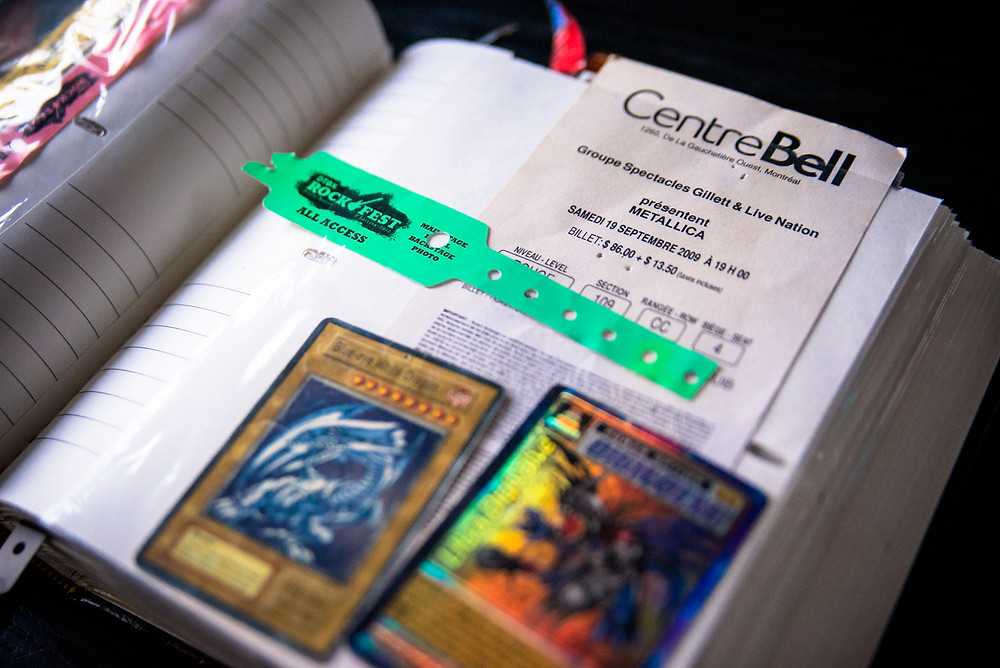 Metallica @ Centre Bell ticket - rockfest all access bracelet - digimon card - yugioh card
