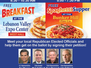 Lebanon County Republican voters are invited to attend one of two FREE events on Saturday, February 28