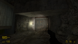 Looking at the locked security door