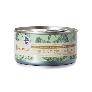ASTKATTA 保健主食罐 白鰹吞拿 雞肉 青口 抗衰老長壽配方 (低磷) 80g