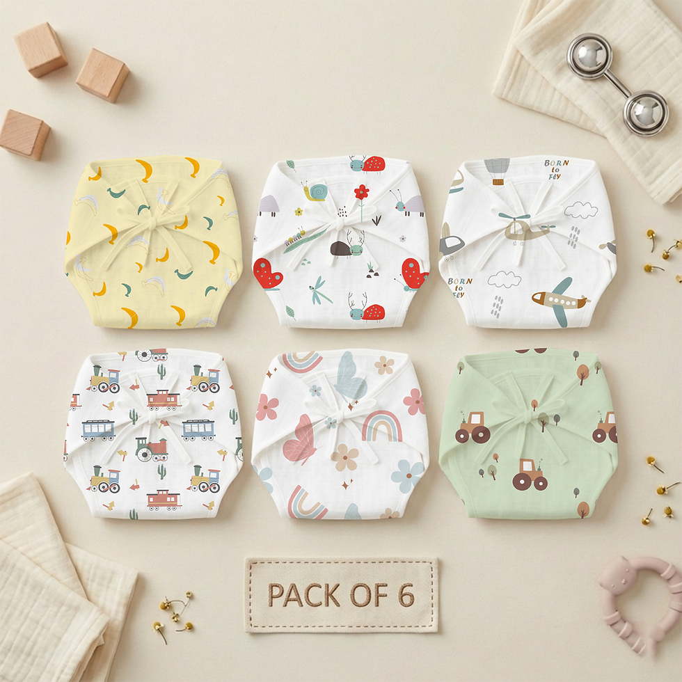 Thumbnail: Nappy | Pack of 6 | Muslin Cotton