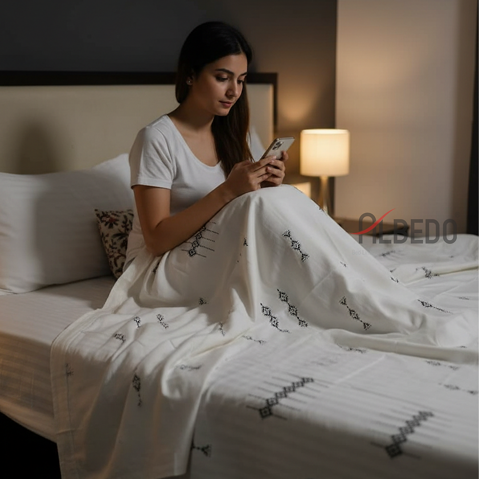 Thumbnail: 100% Cotton Single Dohar | 120 GSM Lightweight Reversible Comfort