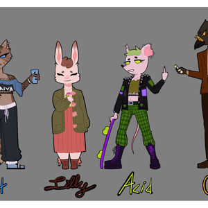 anthropomorphic characters lineup