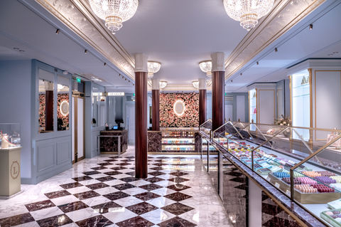 Boutique at Ladurée Champs-Elysées, macarons