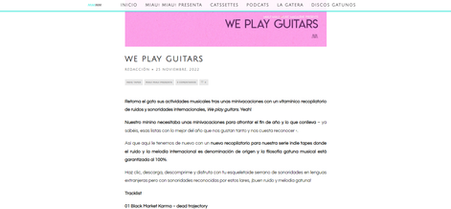 Miau! Miau Music Magazine Presents - We Play Guitars. Featuring BMK 'Dead Trajectory'
