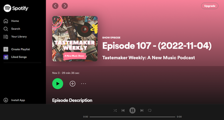 Episode 107 of Tastemaker Weekly is here! . Featuring BMK & Tess Parks 'The Sky Was All Diseased' 