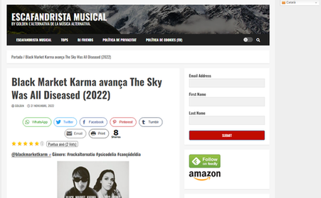 Black Market Karma avança The Sky Was All Diseased (2022)