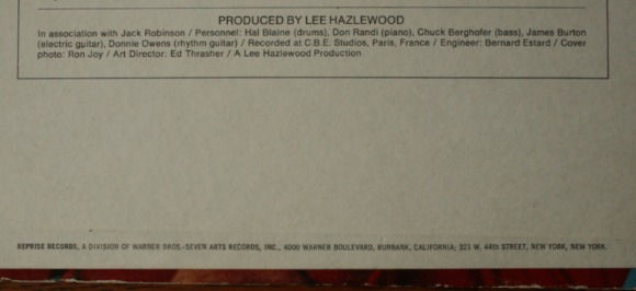 Thumbnail: Lee Hazelwood - Love And Other Crimes, 1968, USA