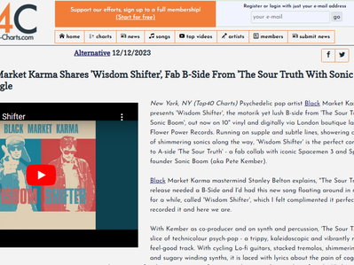 Black Market Karma Shares 'Wisdom Shifter', Fab B-Side From 'The Sour Truth With Sonic Boom' 10" Single