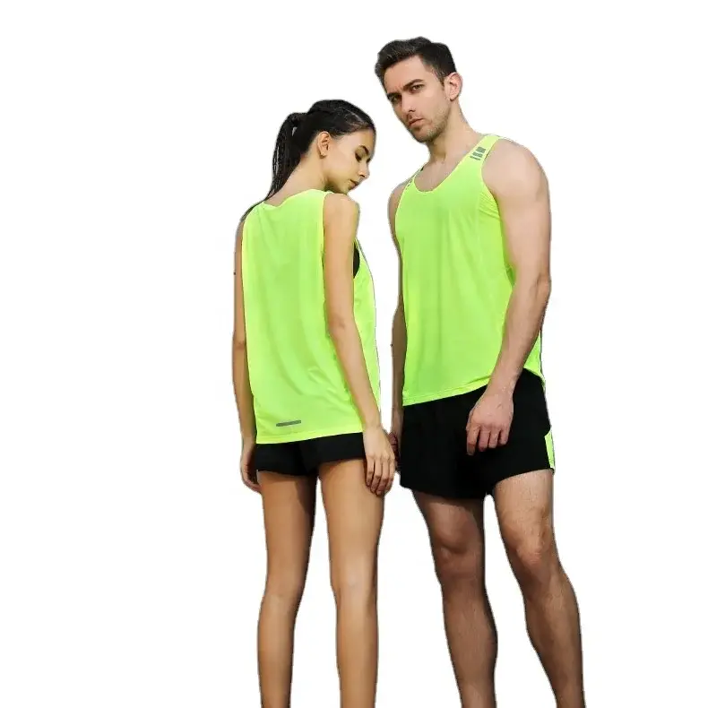 Men and Women Reflective Quick-Dry Running Singlet Sleeveless Shirt