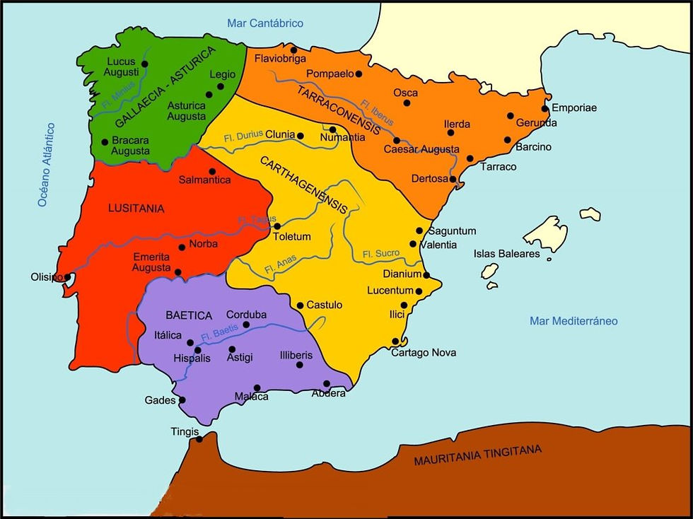 Diocletian's division of Hispania in 398 AD