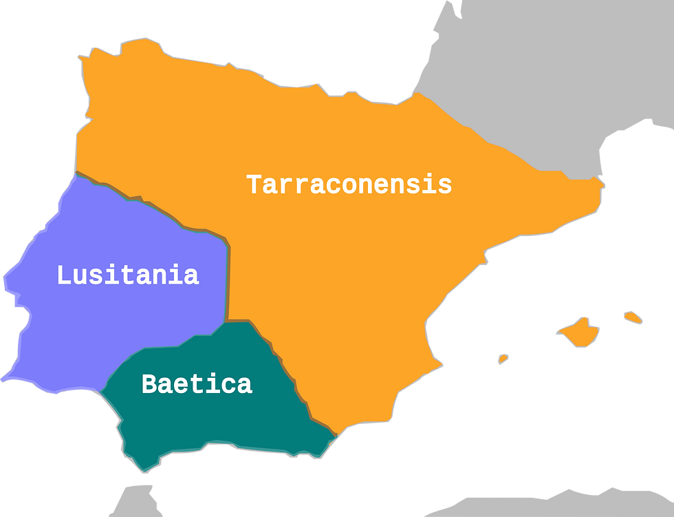Augustus's division of Hispania in 27 BC