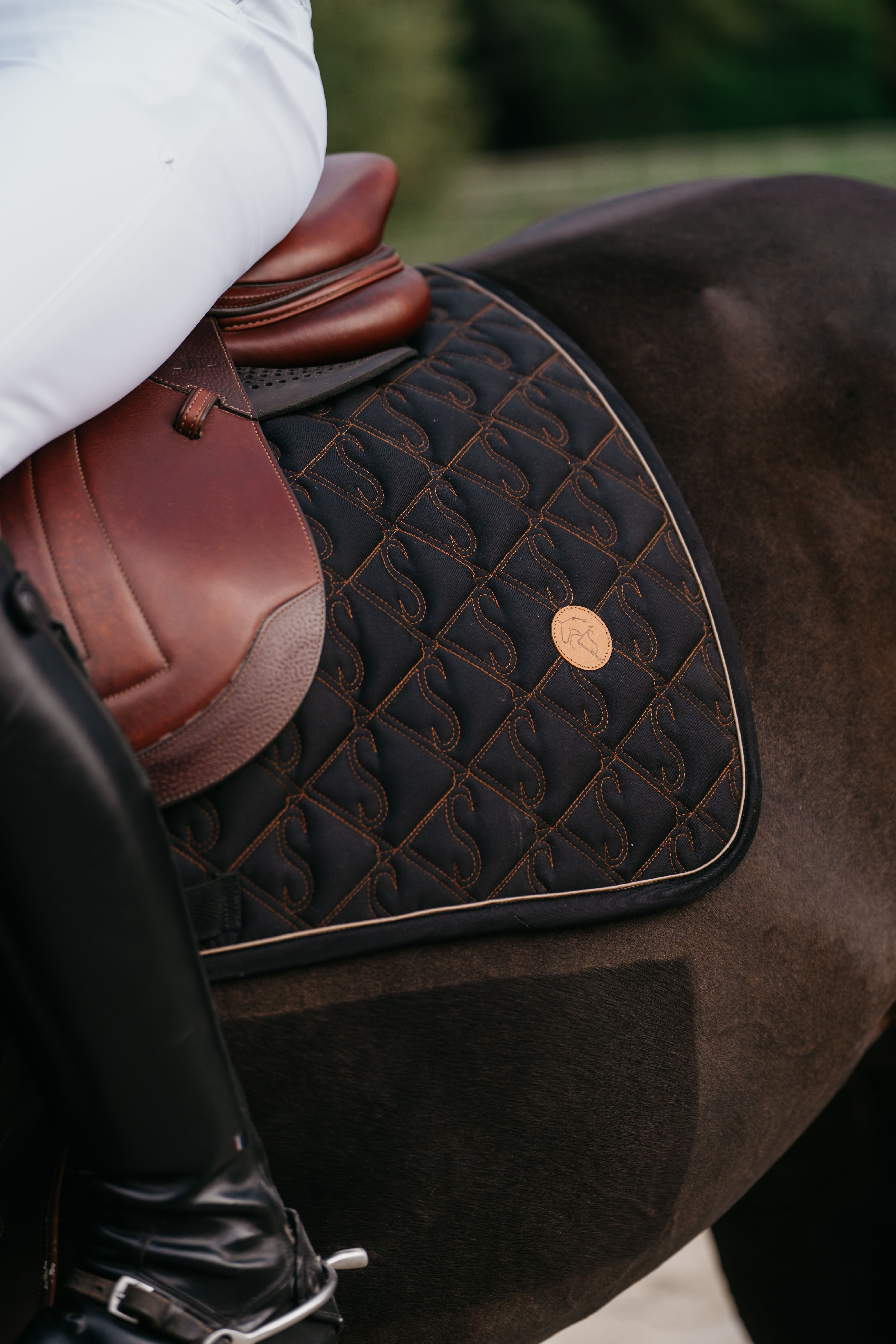 Black and Brown Saddle Pad