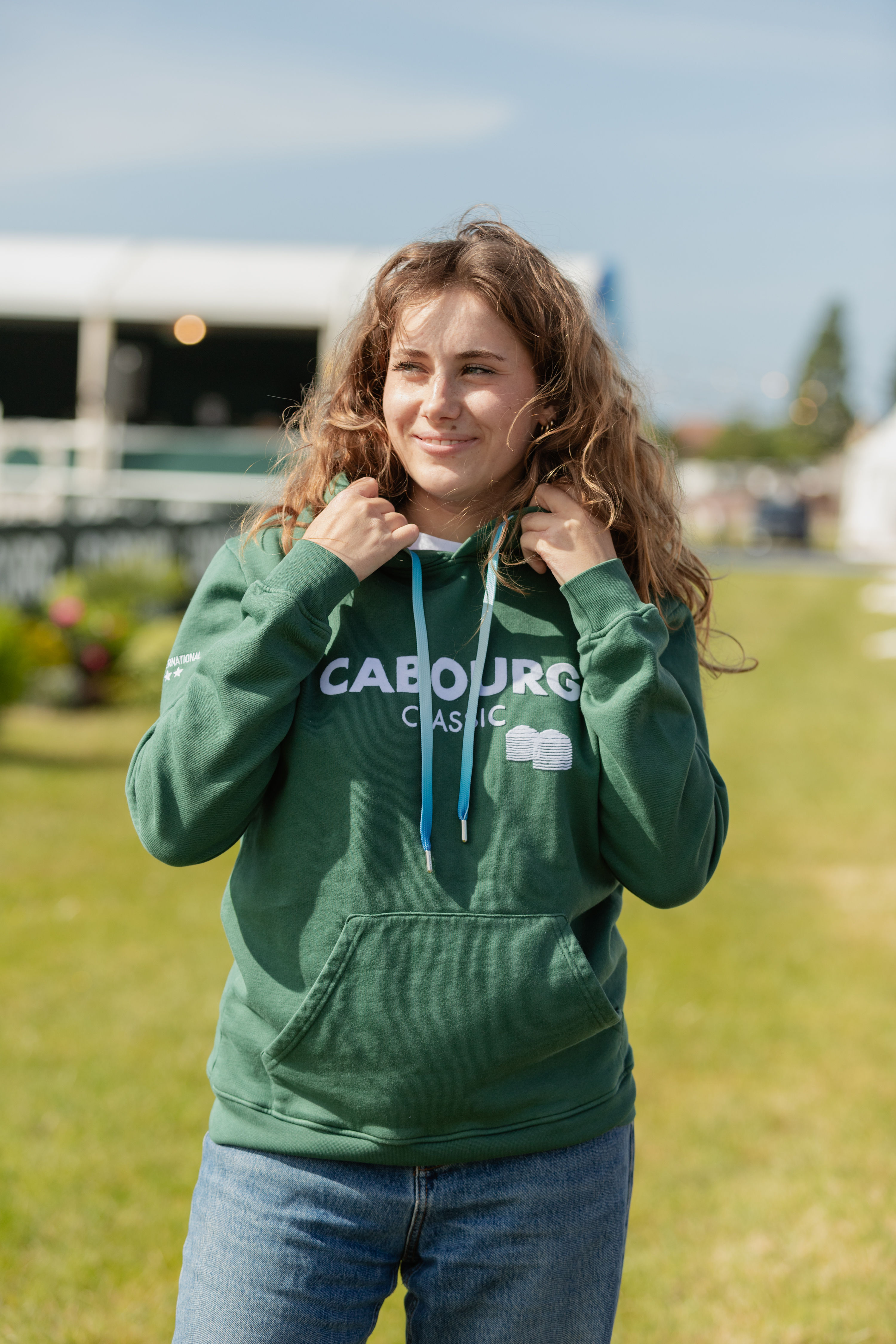 Sweat à capuche Vert Unisexe Cabourg 2025