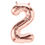 Thumbnail: 25 Inch Rose Gold Number Balloon 2 (Deflated)