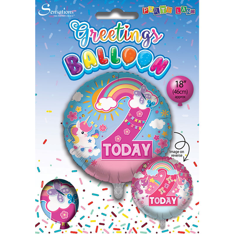 Thumbnail: Age 2 Birthday Foil Balloon