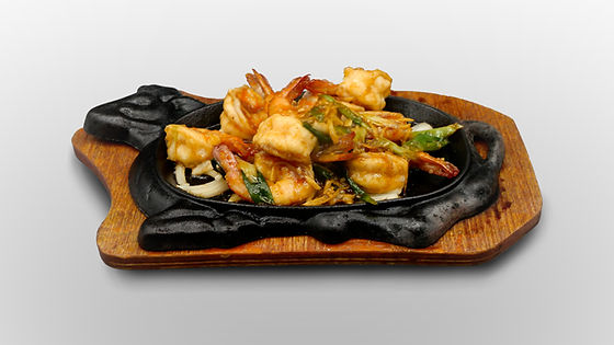 Crevettes à la plaque