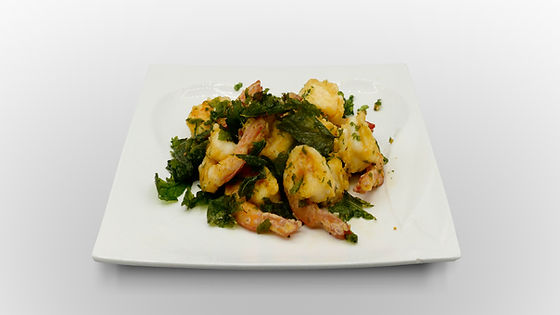 Crevettes à la menthe