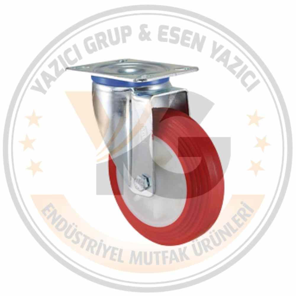 poliüretan endüstriyel tekerlek frensiz 80 mm 100 mm