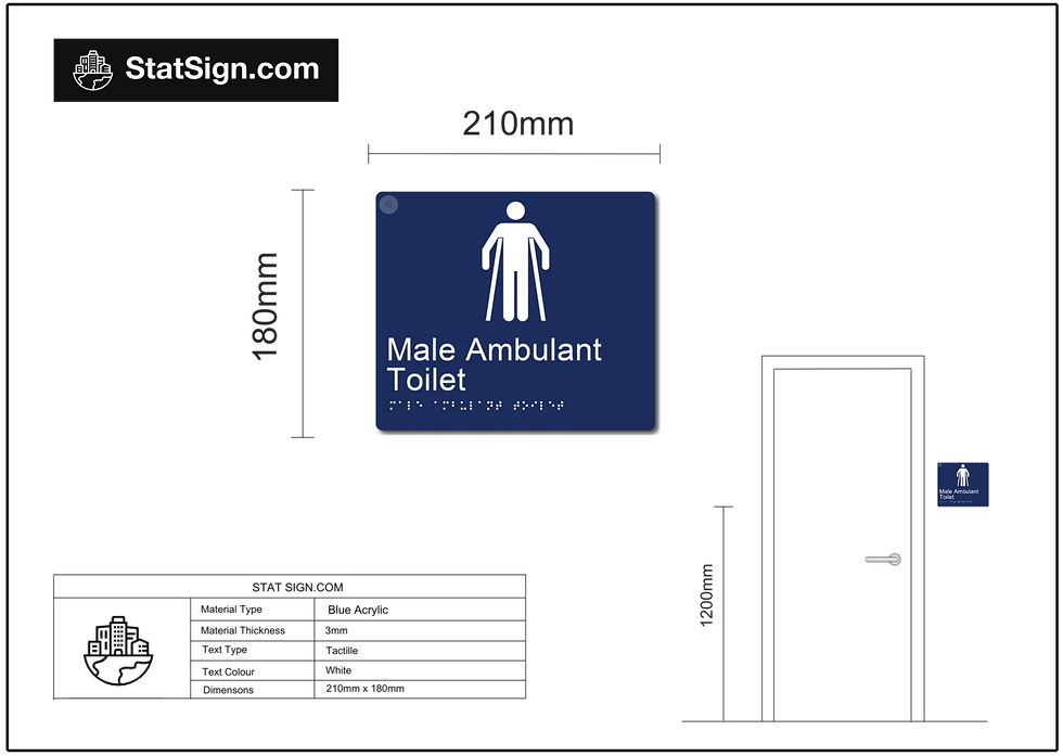 Thumbnail: Braille & Tactile - Male Ambulant Toilet