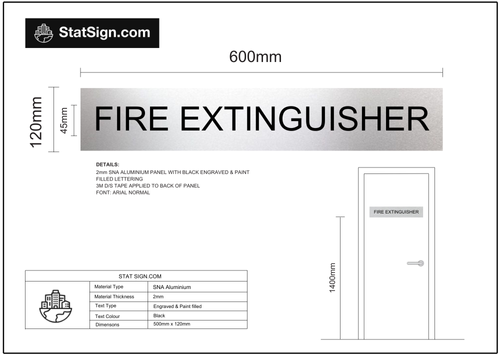 Engraved & Paint Filled - Fire Extinguisher Statutory Signage ...