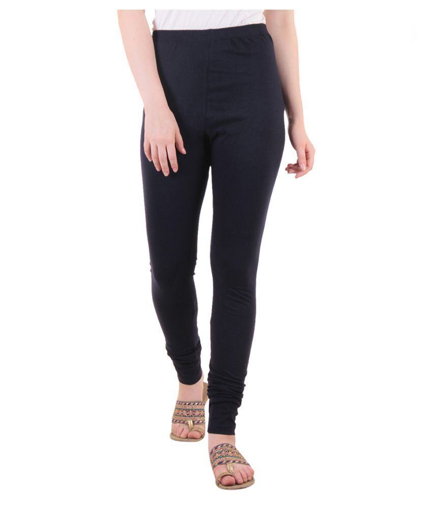Thumbnail: KriSo Cotton Legging Pack of Black & Voilet