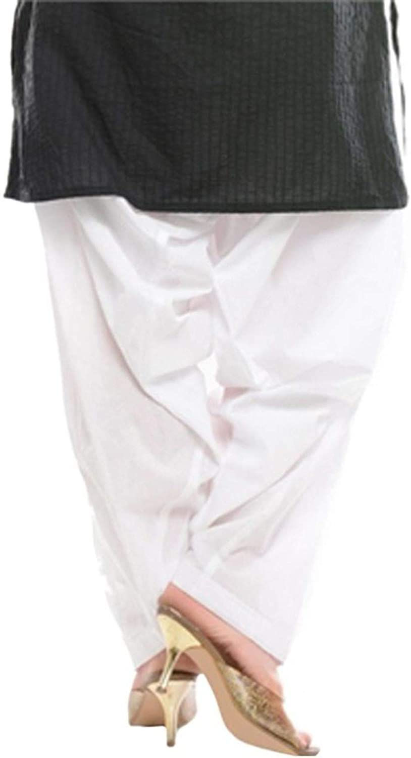 Thumbnail: KriSo Cotton Patiyala Blue & White ( Pack of 2 )
