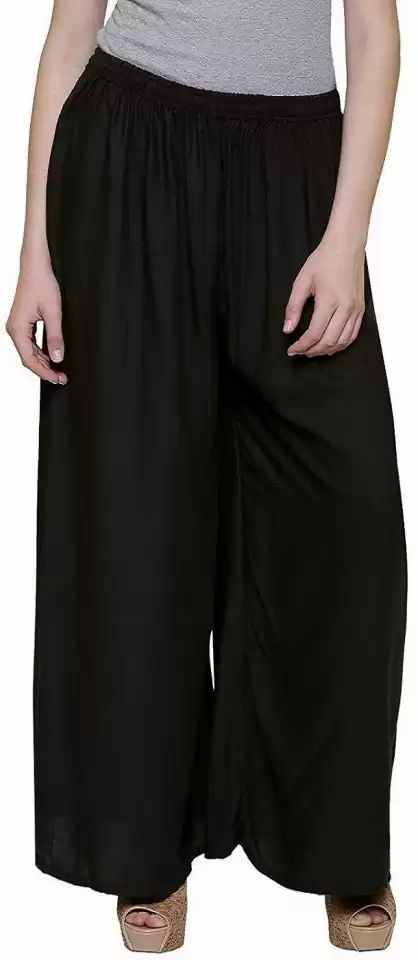 KriSo regular fit women's palazzo black colour (free size)