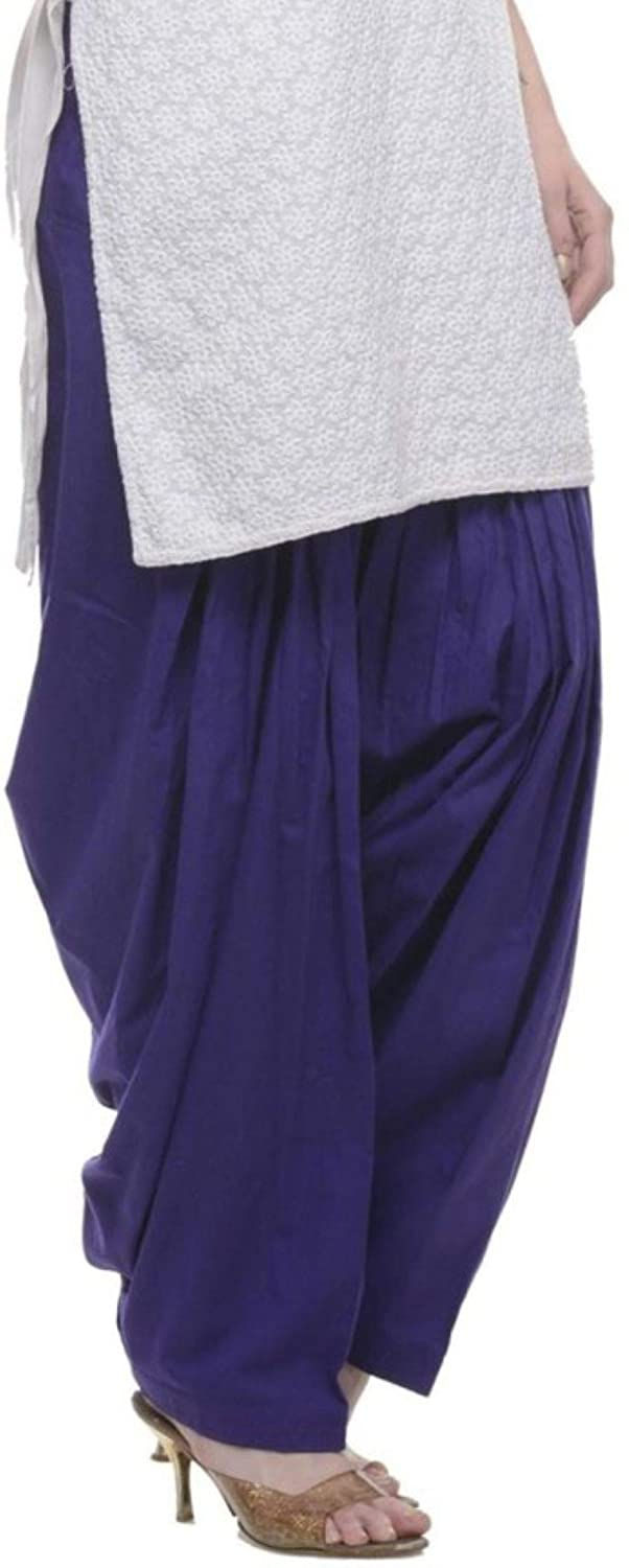 Thumbnail: KriSo Cotton Patiyala Blue & White ( Pack of 2 )