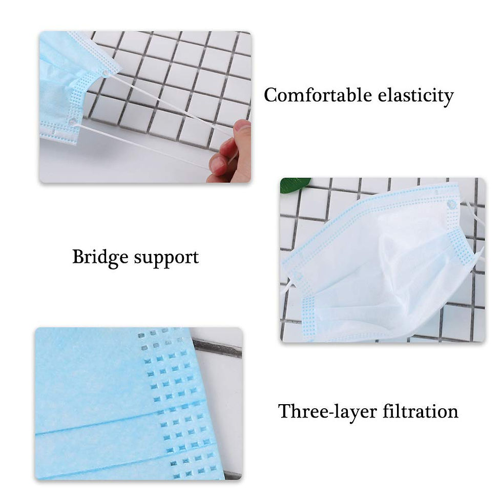 Thumbnail: KriSo Nose Mask-3ply Disposable Masks 50 pcs