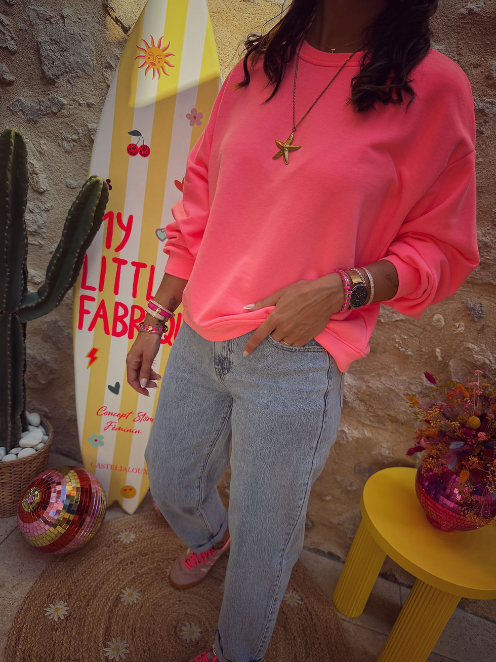 Miniature : Sweat La vie est belle 282 rose