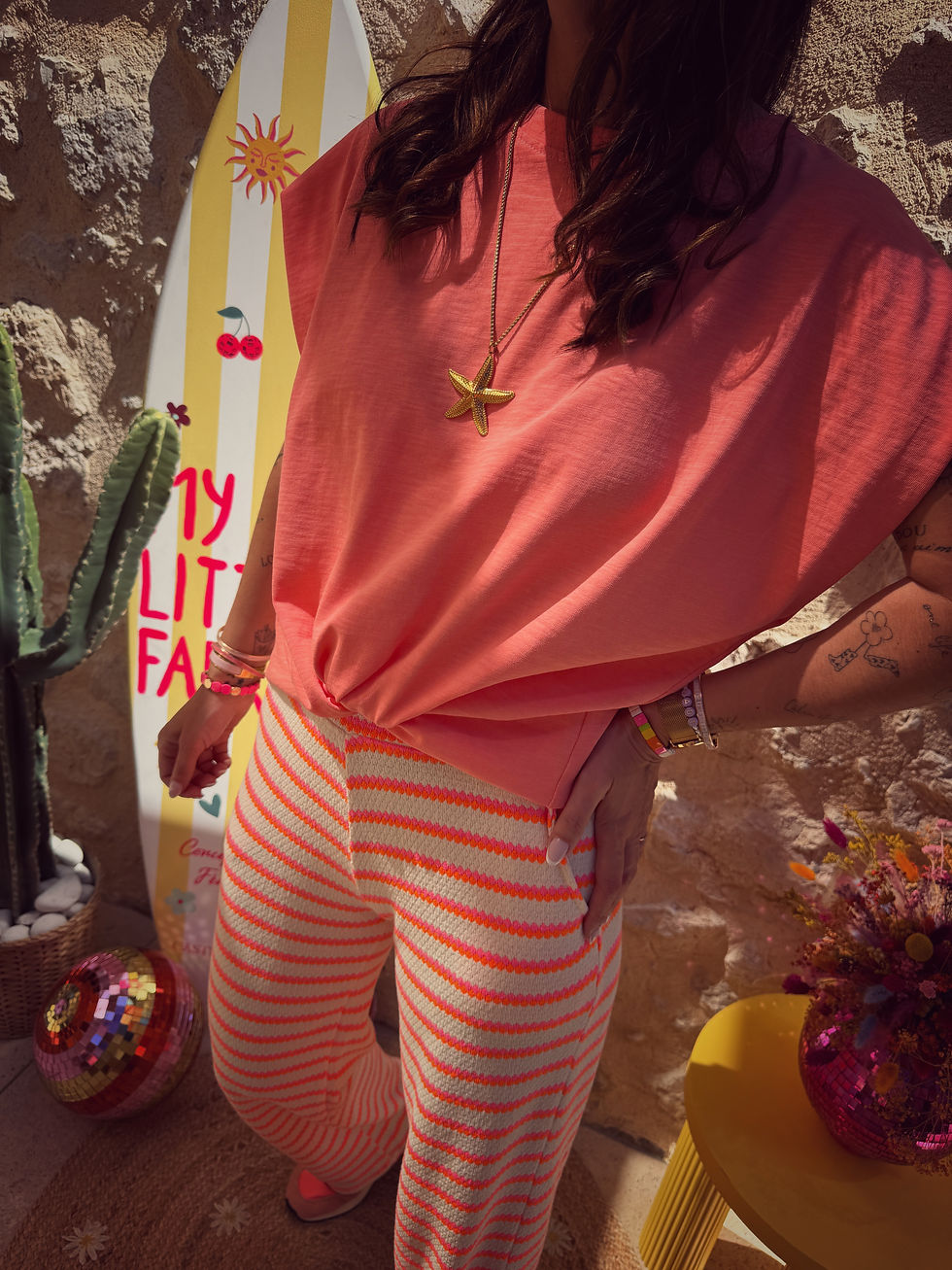 Miniature : T-shirt uni 405 corail 