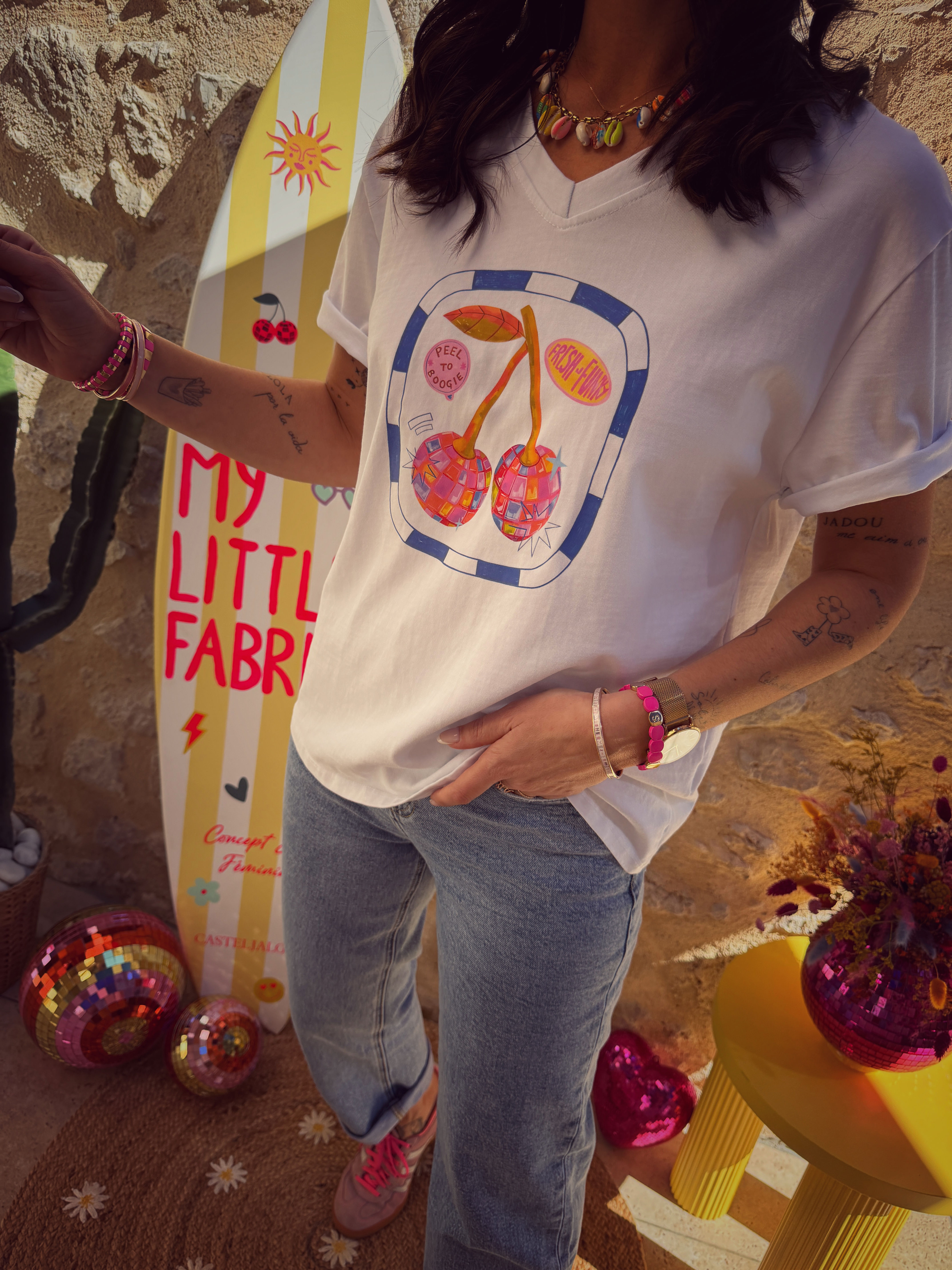 T-shirt 🍒 col V 412