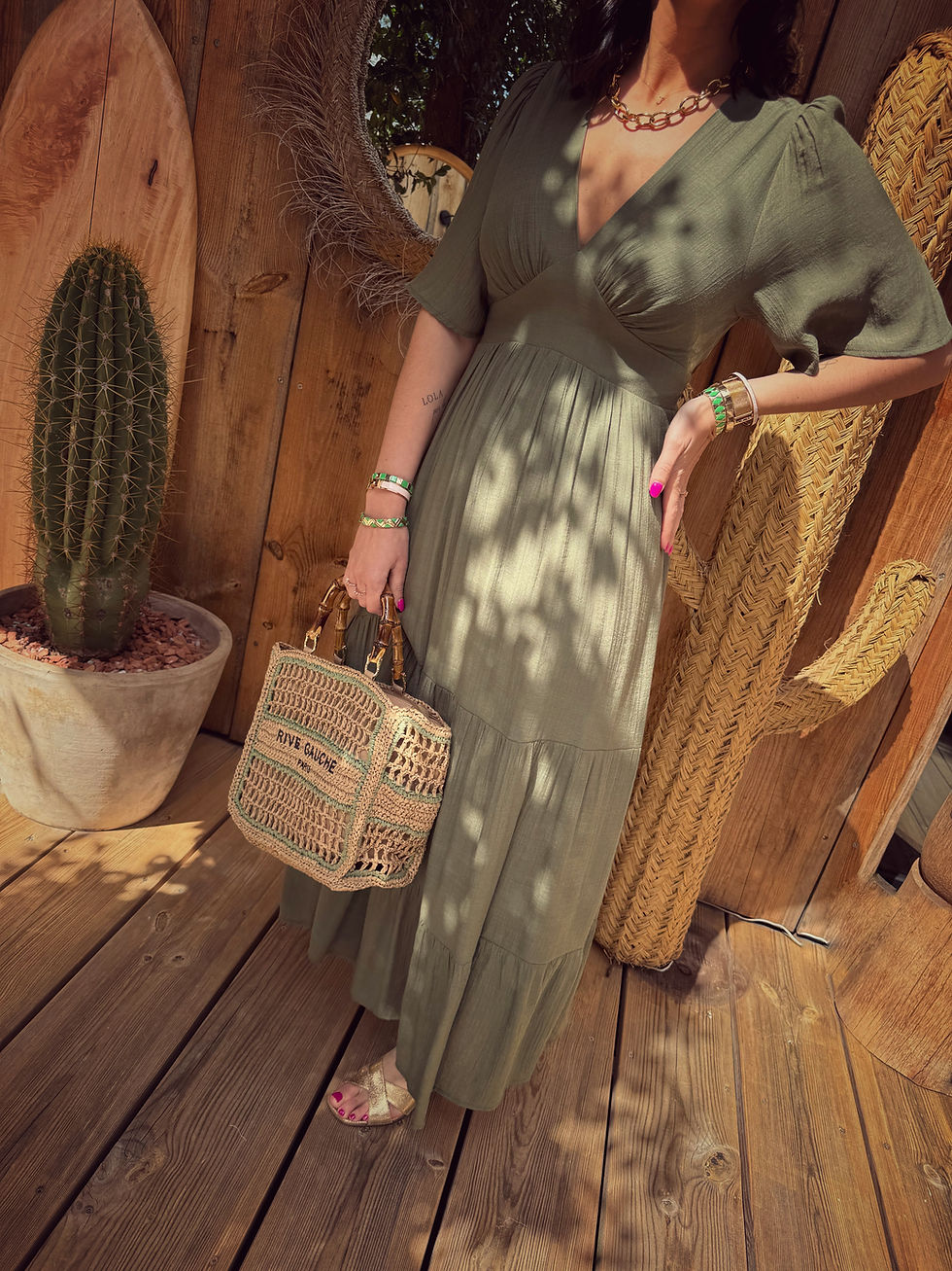 Miniature : Robe Faustine kaki 194