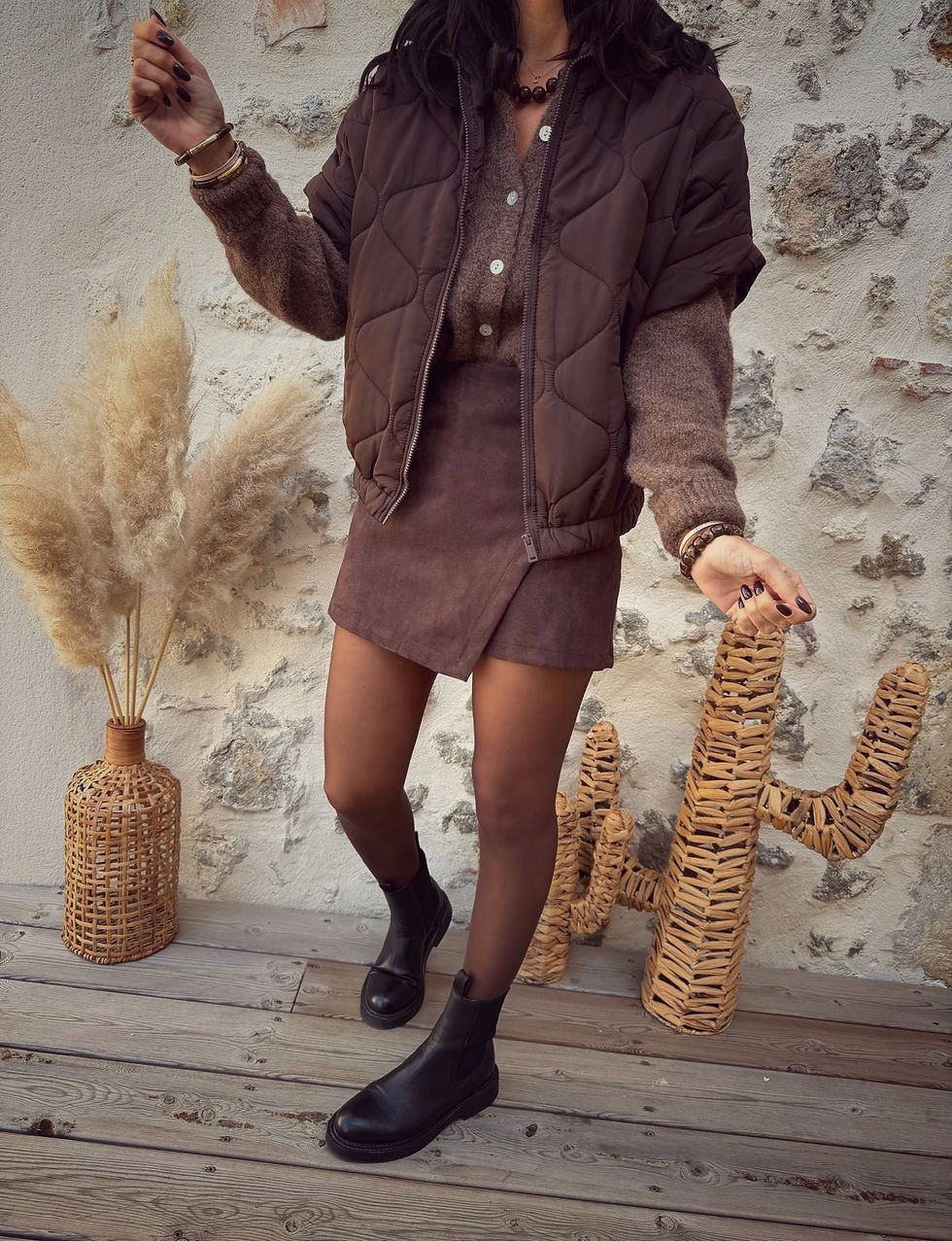 Veste matelassée 113 choco