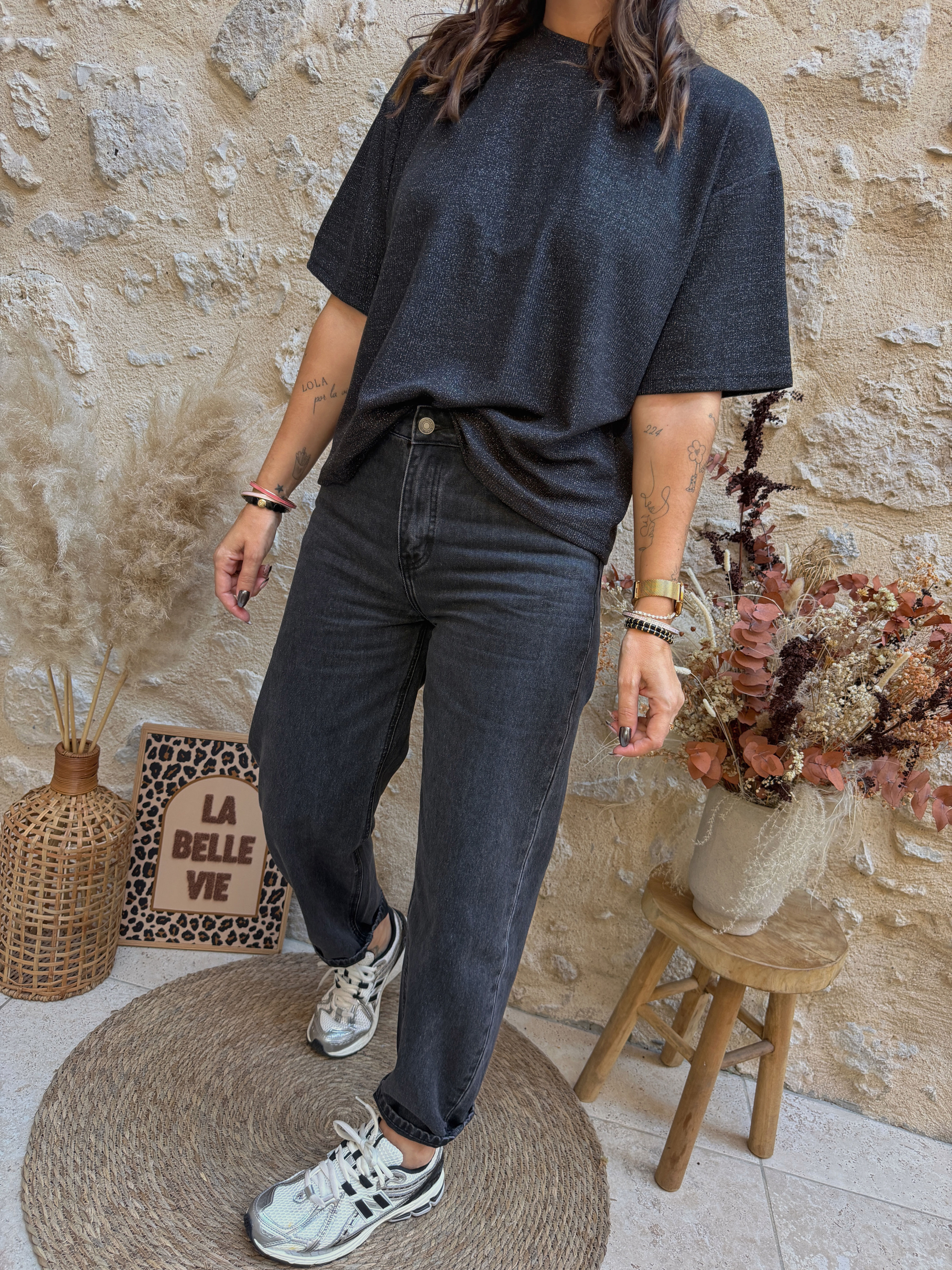 T-shirt lurex 805 noir