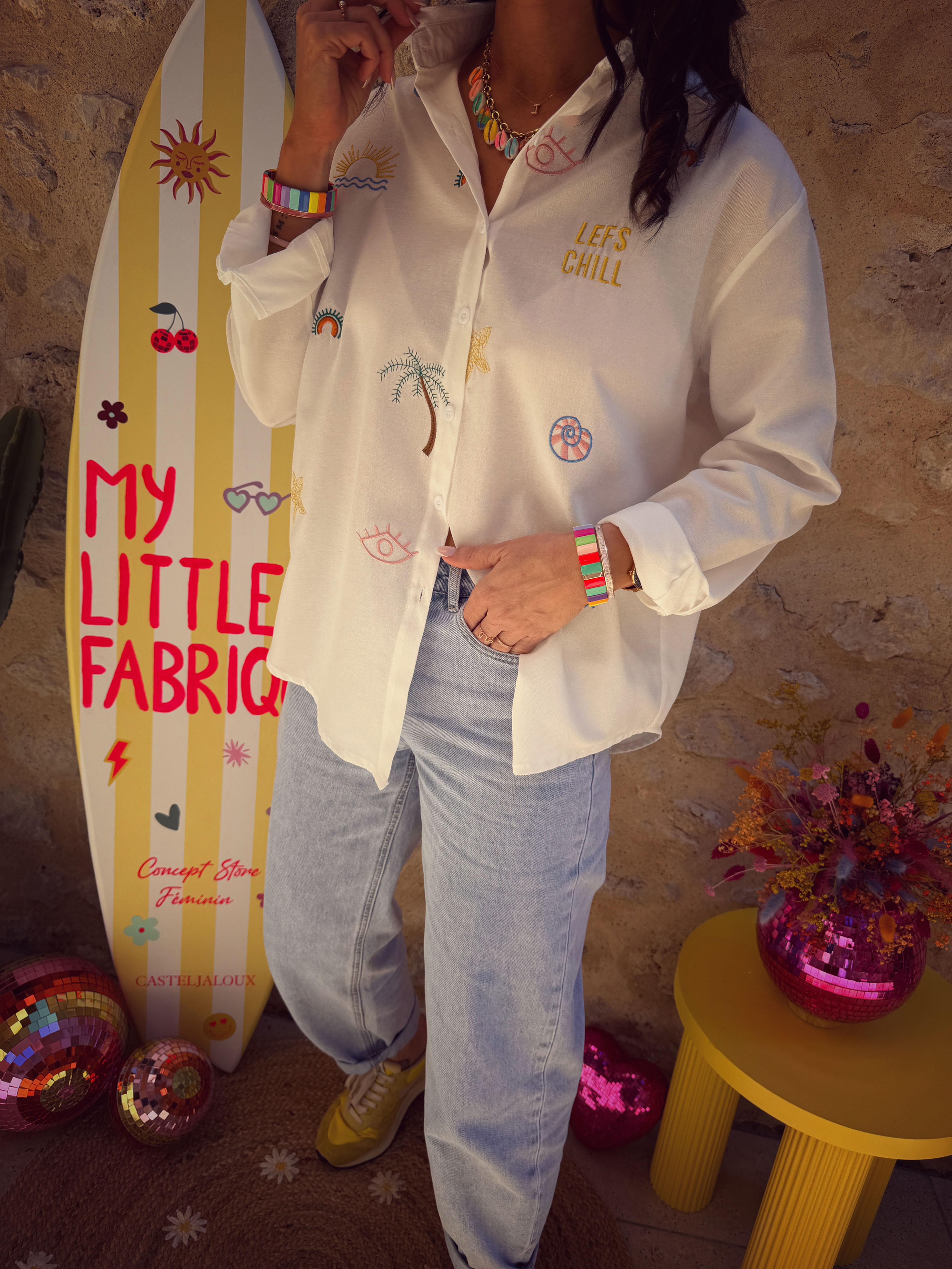 Chemise Imprimée 505 blanche