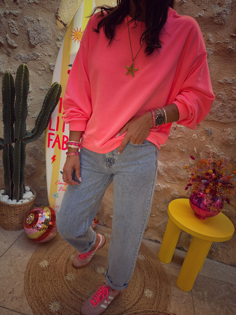 Miniature : Sweat La vie est belle 282 rose