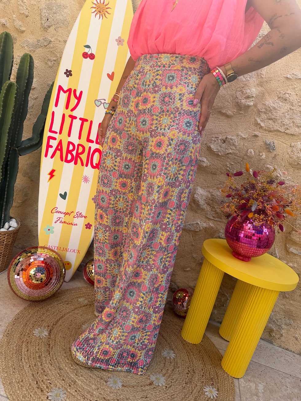 Miniature : Pantalon crochet coloré 🇫🇷 version 3