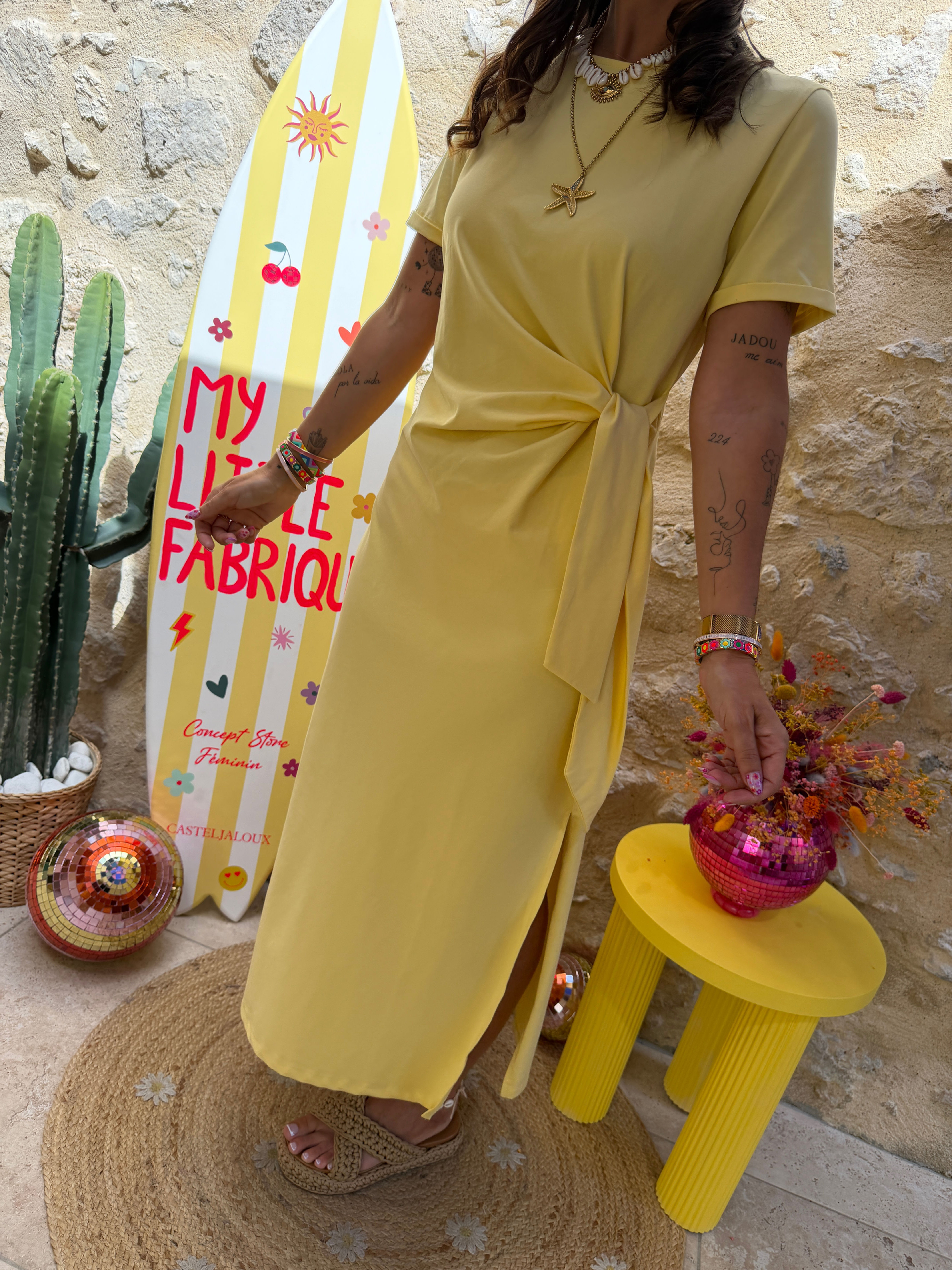 Robe Elene 588 jaune 