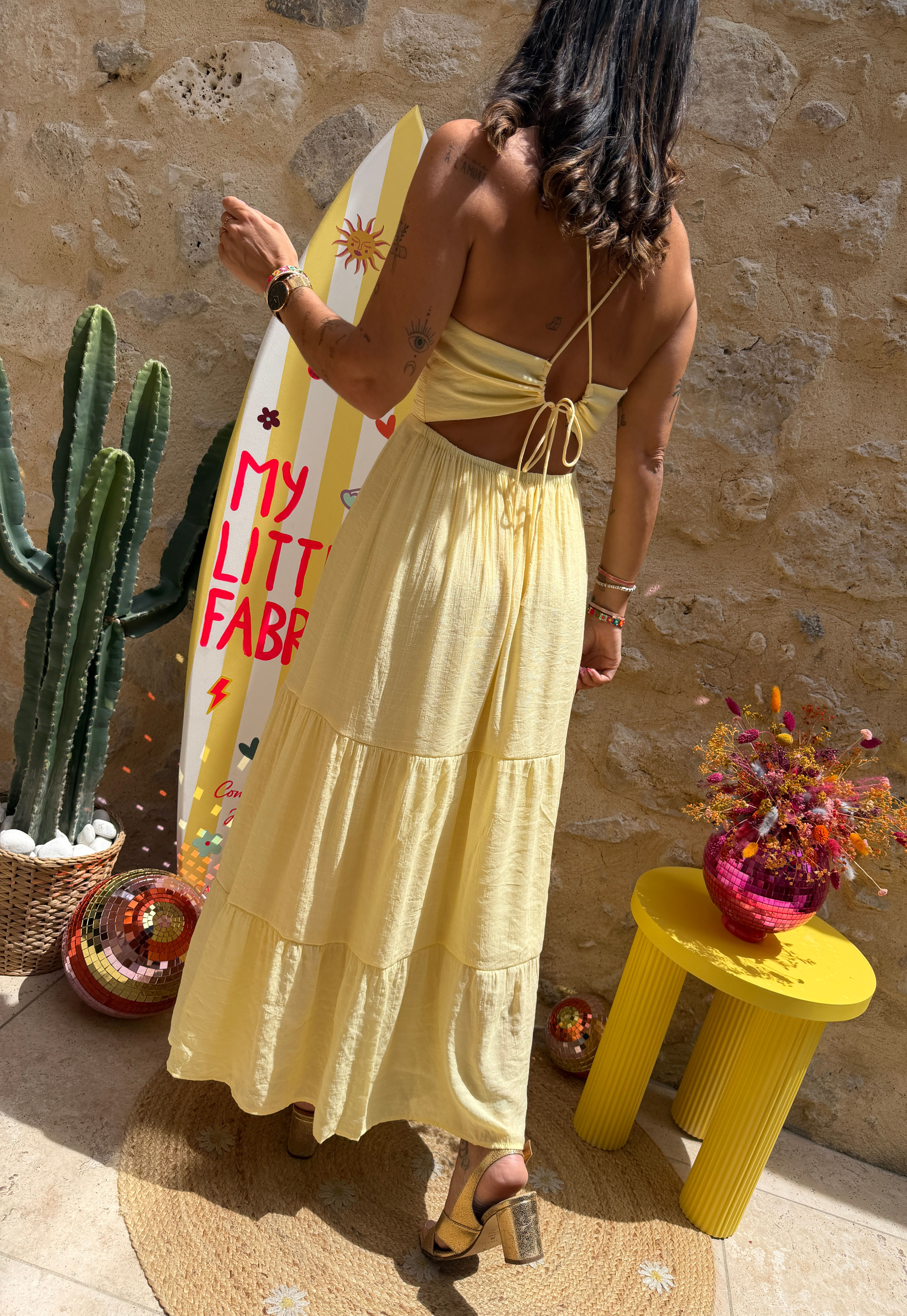 Robe Nicole 516 jaune 