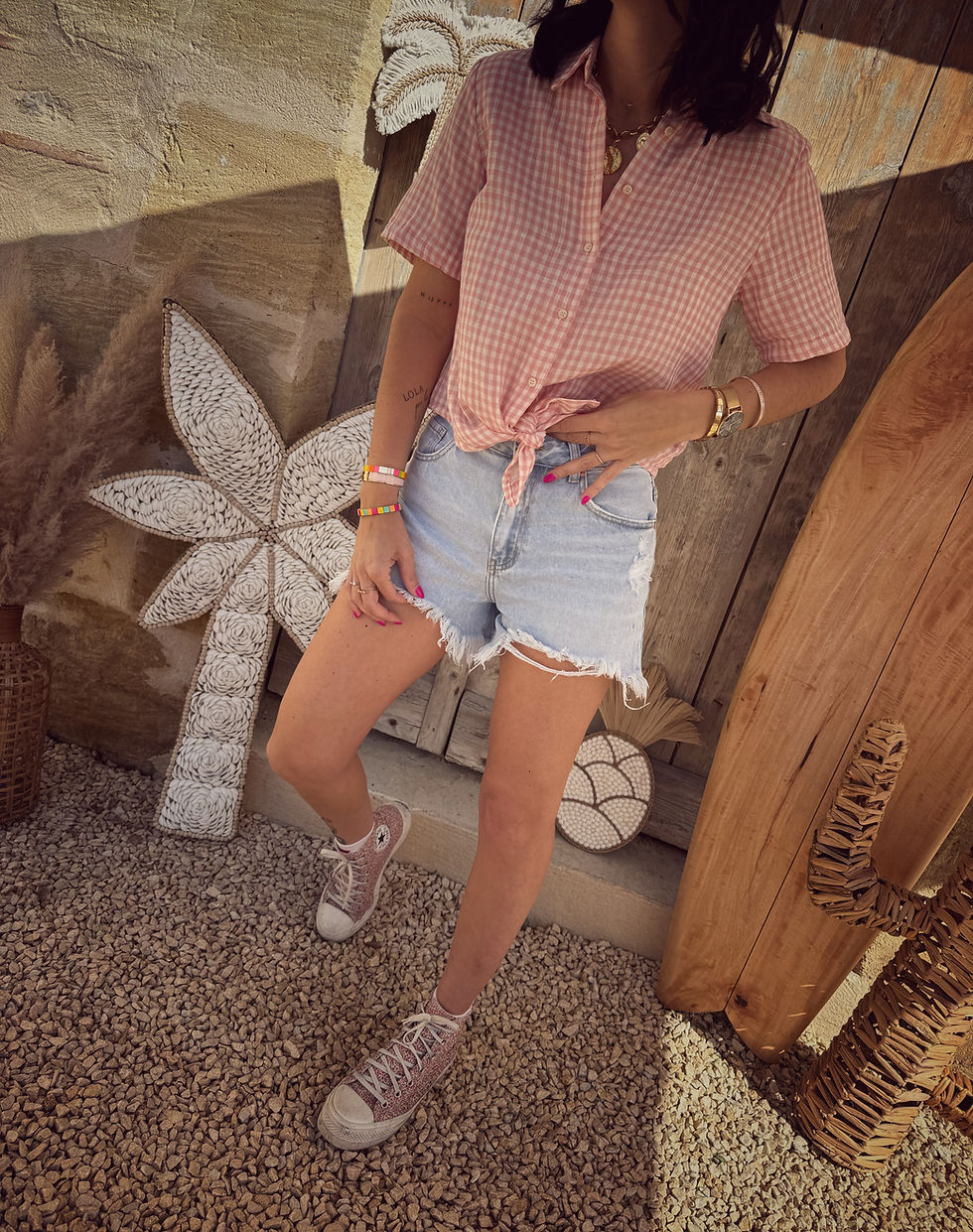 Miniature : Top Olivier vichy rose corail 427