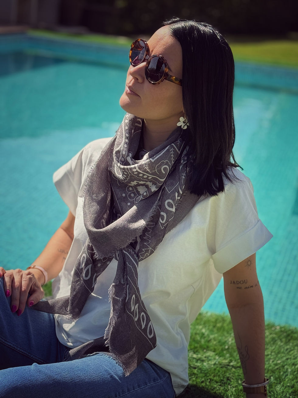 Bandana noir /gris 