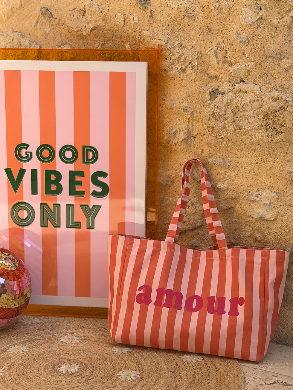 Miniature : Cabas Amour orange 