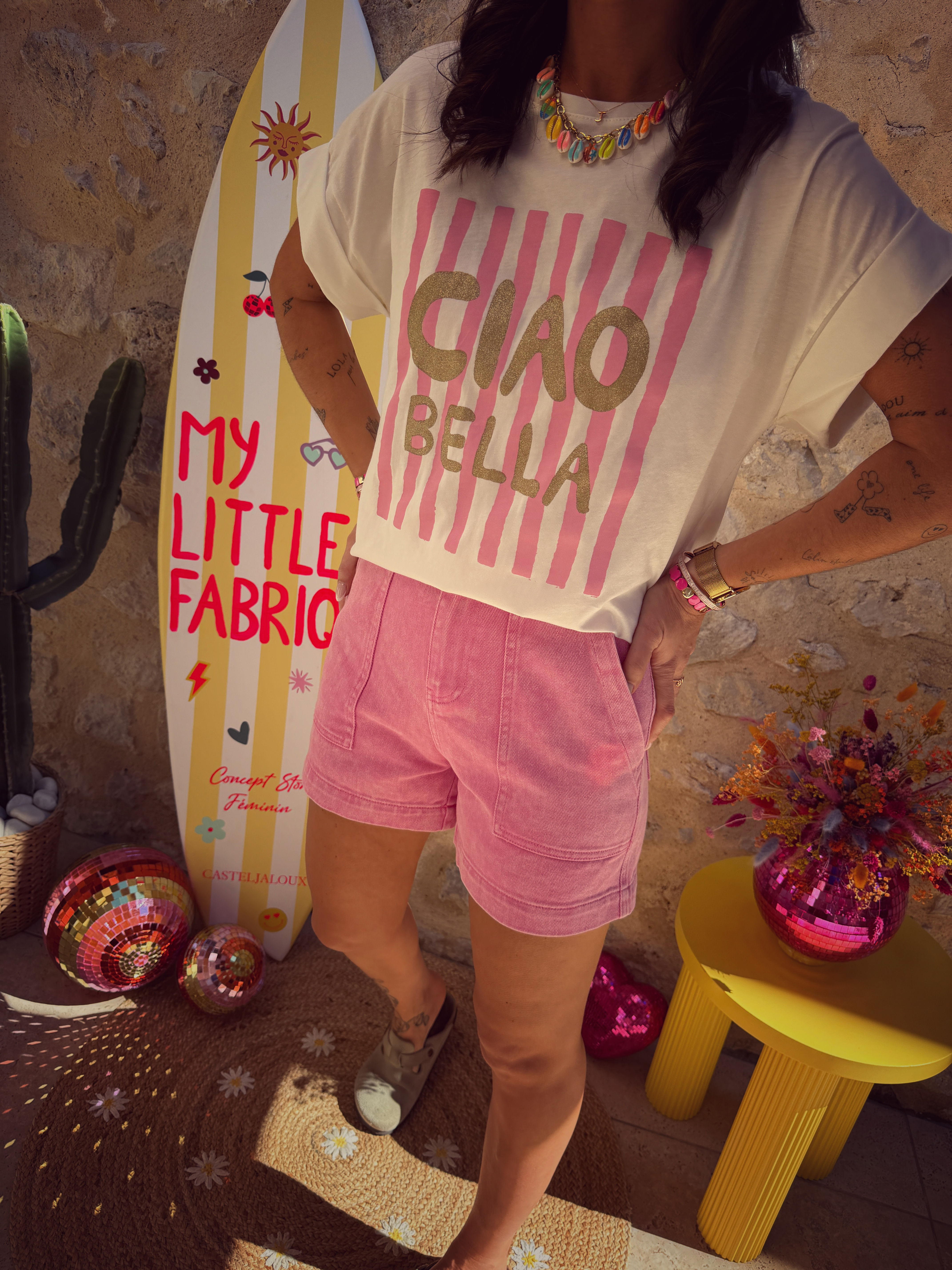 T-shirt Ciao Bella 115 rose